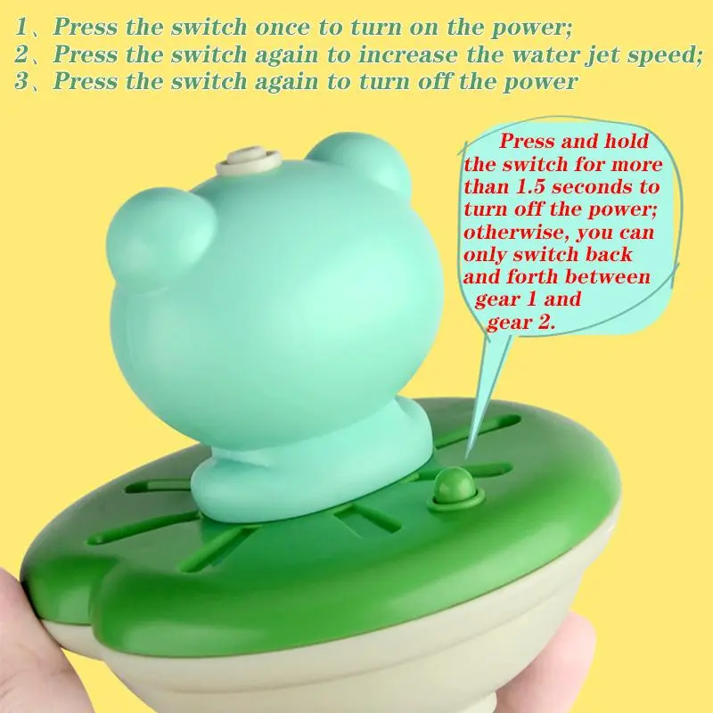 Frog Design Bath Toy, Water Sprinkler Baby Bathing Toy, Fun Bathtub Toy for Kids, Baby Toys, Bathing Supplies, Valentine's Day Gift, Bathroom Decor Ideas 6