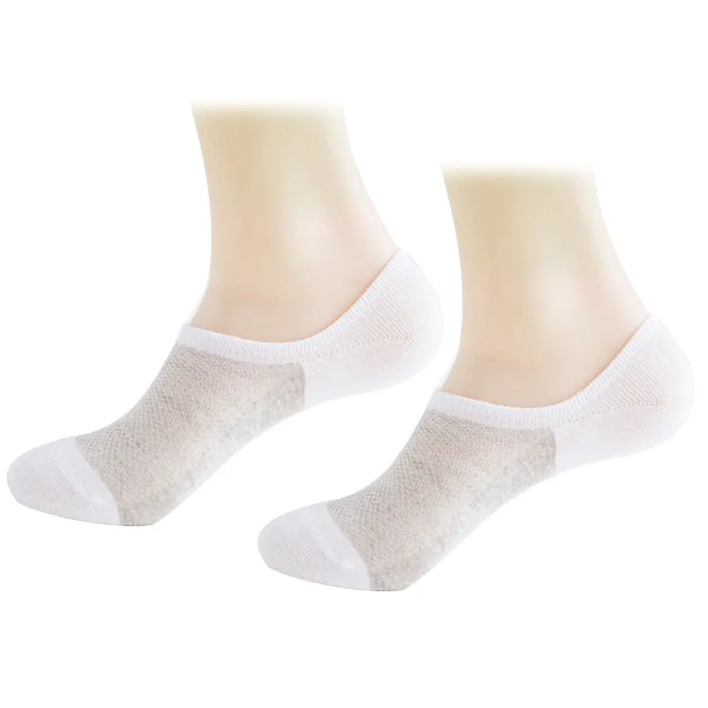 Huxriqvy Men Summer Breathable Mesh Color Block Anti-slip Invisible Low Cut Boat Socks