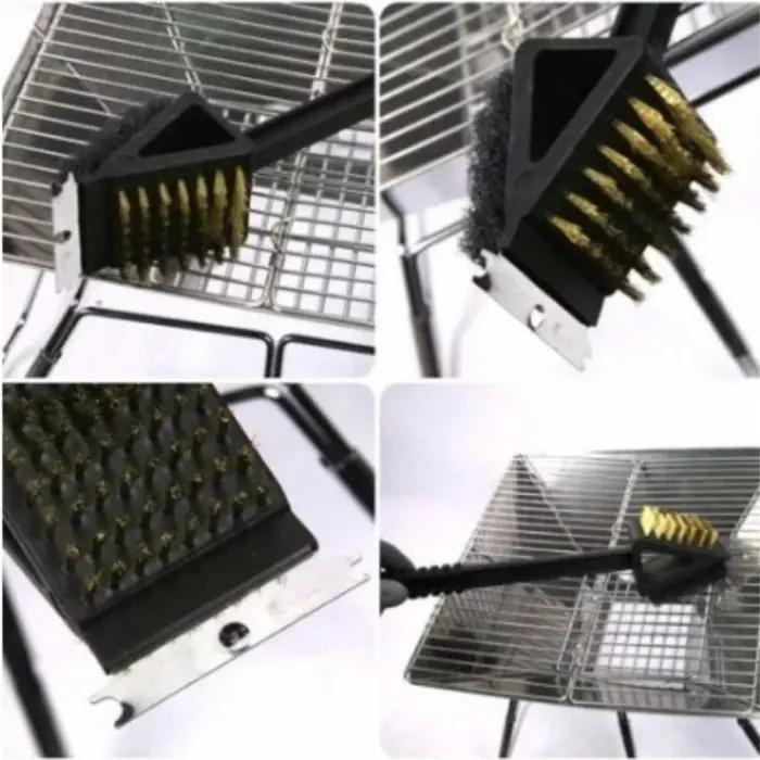 Sikat Pembersih Panggangan BBQ Cleaning Grill Brush 3 in 1 - 2 in 1 - 2 in 1 - 12" 2