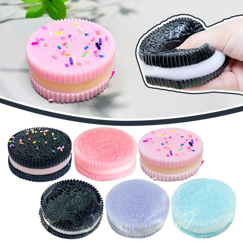 Product Introduction of Cartoon Handmade Big Oreo Cookies Stress Relief Squishy Toy For Kids And Adults Stress Relief Biscuit Pinching Toy 13