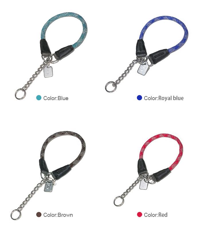 Product Introduction of Truelove Pet P-Collar New Strong Metal Stainless Steel Nylon Braided Large Rope Training Dog Premium Designer Luxury TLC5374 17