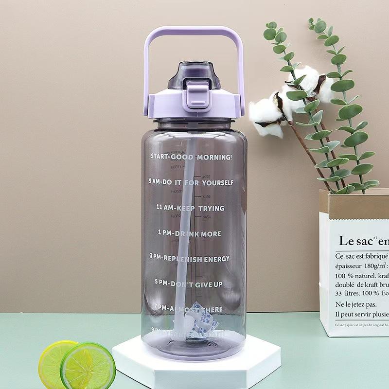 Vận Chuyển 24 Giờ Cốc  Nhựa Công Suất Lớn 2L Thể Thao Ngoài Trời Ấm Đun  Dây Đeo Di Động Thời Trang Đơn Giản bình nước chống 2