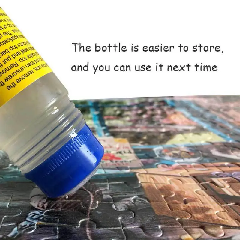 120ml Jigsaw Puzzle Glue Lem Teka-teki Jigsaw Hemat Lem Perekat Kertas Tempel Cepat Kering DIY untuk Perlengkapan Kantor Sekolah 5
