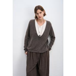 Elegant V-Neck Layered Sweater