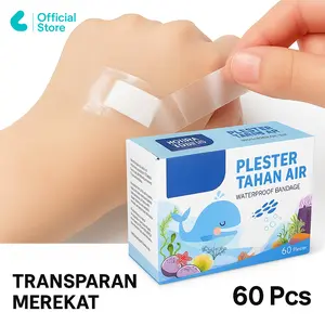 Ladde - Plester Luka Transparan Anti Air Perban Bening Ultra Tipis Tahan Air 60 Pcs Perekat Kuat Tidak Mudah Lepas