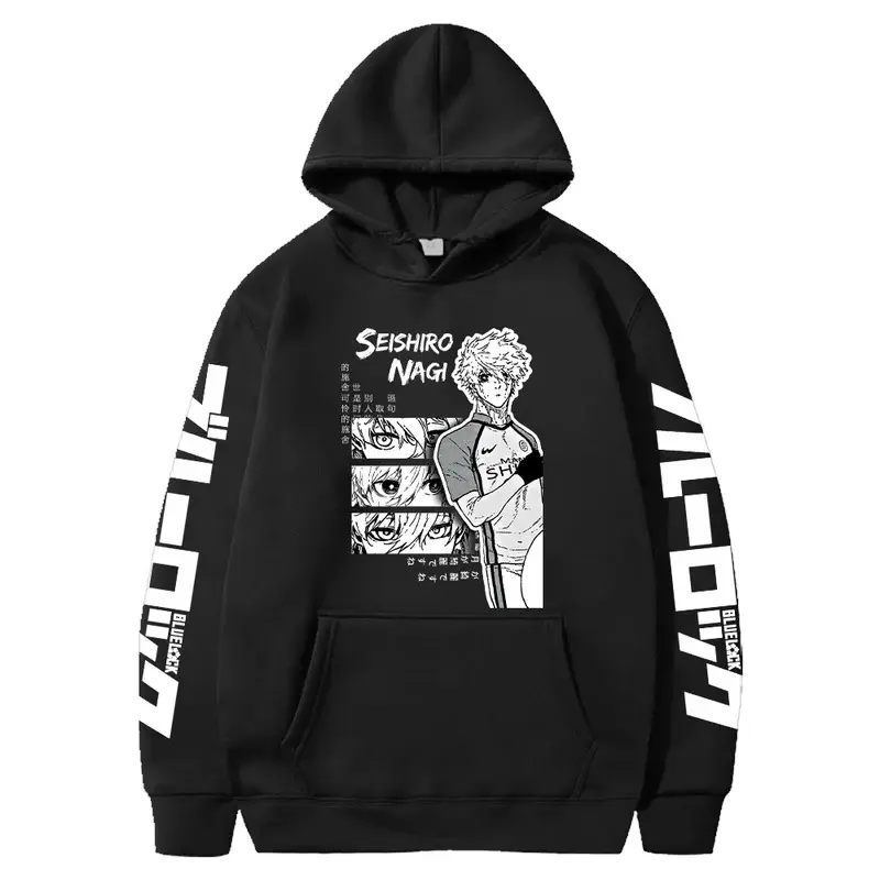 Áo Hoodie In Hình Manga, Nagi Seishiro, Dành Cho Nam Và Nữ, Áo Nỉ, Dài Tay, Áo Chui Đầu Có Mũ Trùm Đầu Ấm Áp Lông Cừu, Thích Hợp Cho Mùa Thu Và Mùa Đông Menswear Tay Dài