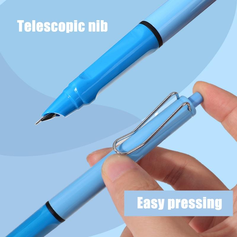 INS-Bút Máy Tự Động Tái Sử Dụng, 5 Màu Kẹo Ngọt Tùy Chọn, Bút Mực Bấm Sáng Tạo Có Thể Thu Vào, Văn Phòng Phẩm Học Sinh, Đồ Dùng Học Tập Và Văn Phòng 2