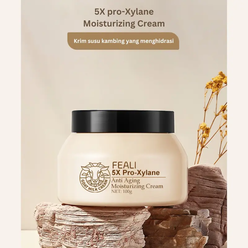 FEALI 5X Pro-Xylane Goat Milk Anti-Aging and Moisturizing Cream | BPOM | ORIGINAL | FEALI Moisturizer Wajah Mencerahkan 2