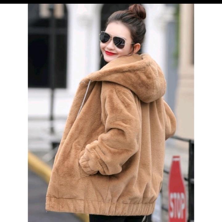 JAKET SHERPA BULU FLUFY HANGAT TEBAL 2