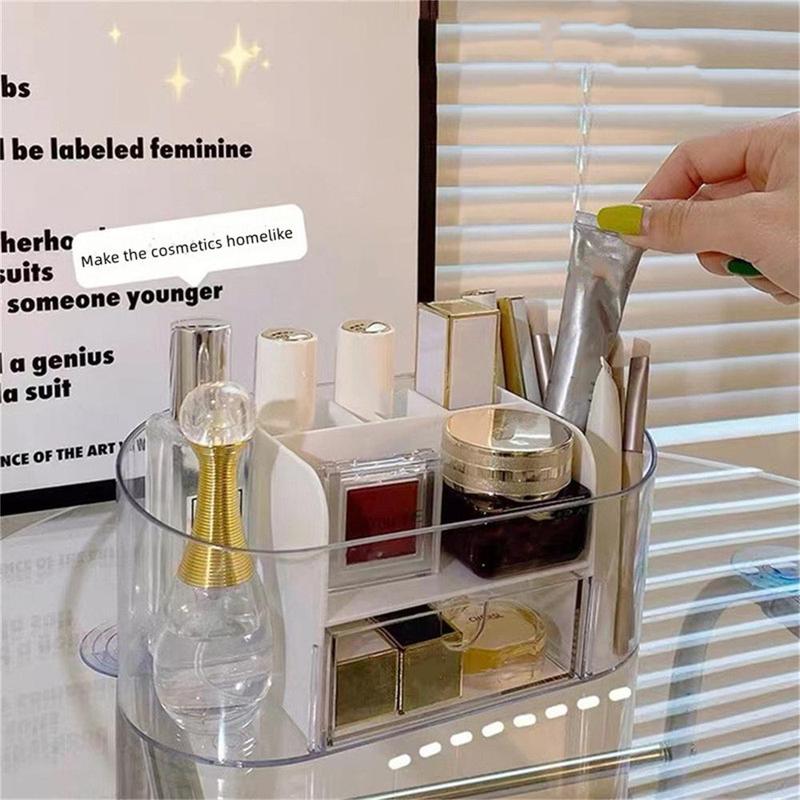 Cosmetic Storage Box, 1 Count Desktop Makeup Organizer, Makeup Organizer Box, Cosmetic Organizer, Home Organizer for Bedroom Bathroom 2