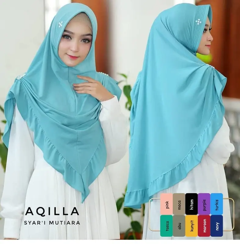 Aqila Syari Mutiara Khimar JilbabFashion JilbabMurah JilbabStyle 7