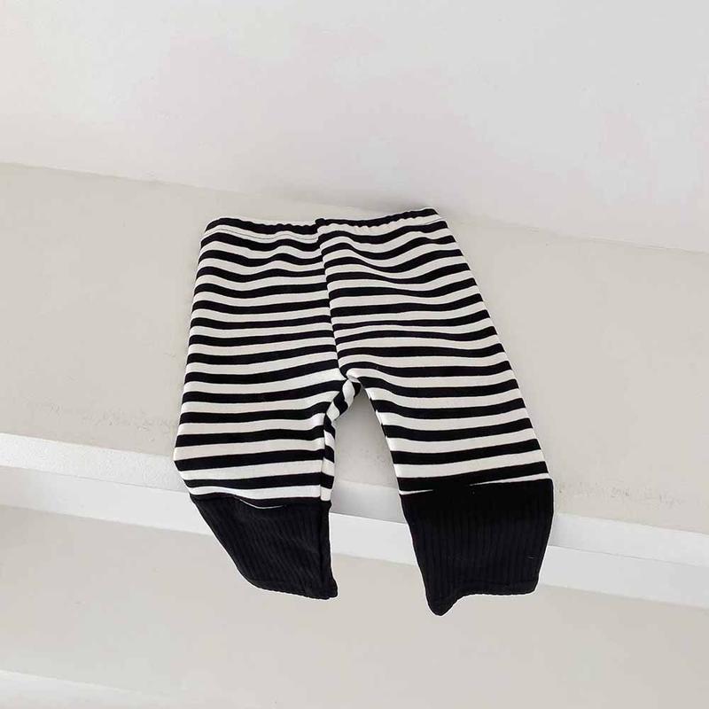 Product Introduction of Ins Korean Spring and Autumn Collection New boy's and girl's Baby Striped Bottom Pants Baby Large PP Pants Children's Color blocked Pants 9
