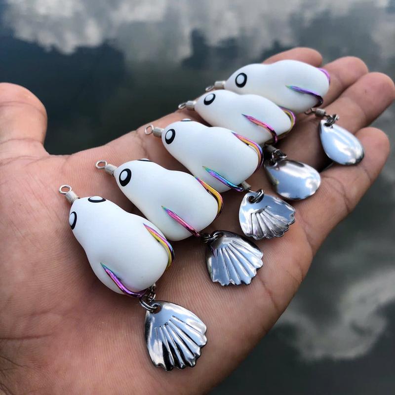  Nhái hơi F1 siu nhạy lưỡi Titan từ 7g-10 Đi Câu Fishing Fish Câu Cá Bắt Cá 