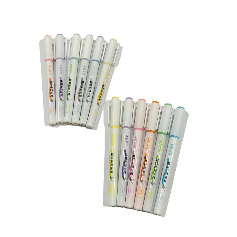 Túi 6 bút highlight bút nhớ bút đánh dấu bút dạ quang tiện dụng cho học sinh trang trí sổ vở
