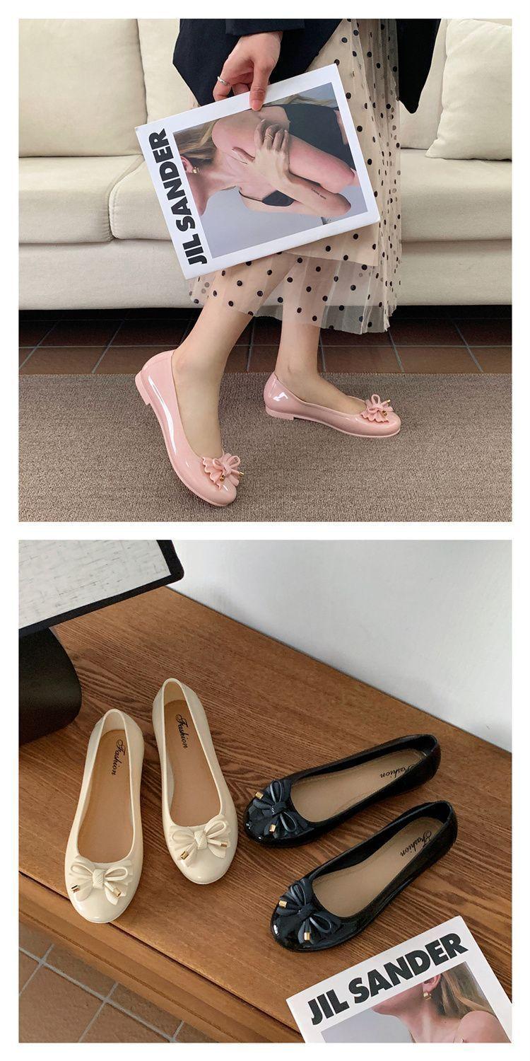 Product Introduction of Kasut Ringan untuk Wanita, Gaya Baru Panas Ins, Kasut Nenek Ikatan Simpul, Kasut Hujan Luar, Tidak licin, Kasut Tapak Rata Serba guna 8