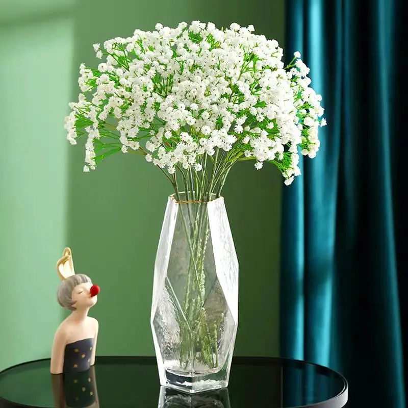 Cành Hoa Bi Cao Su, Cành 4 Nhánh Cao 50cm , Trang Trí Nhà Decor Bàn Phòng Khách