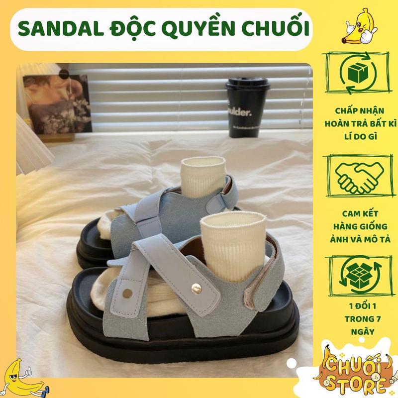 [CHUẨN HÀNG QC] Dép sandal nữ - Giày quai hậu dây đan chéo đế cao su phong cách ulzzang cá tính quai dán cao 5cm