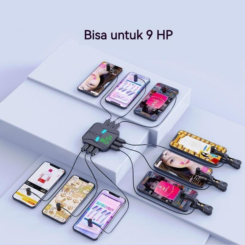 【COD】Alat Klik Layar Otomatis Senyap Multifungsi Alat Klik Ponsel dengan 2 Kepala Klik Penyesuaian Empat Kecepatan untuk Clicker Layar Mart Klik Otomatis USB untuk Streaming Langsung dengan Lampu LED Kompatibel untuk Streaming Langsung Ponsel Pintar 8