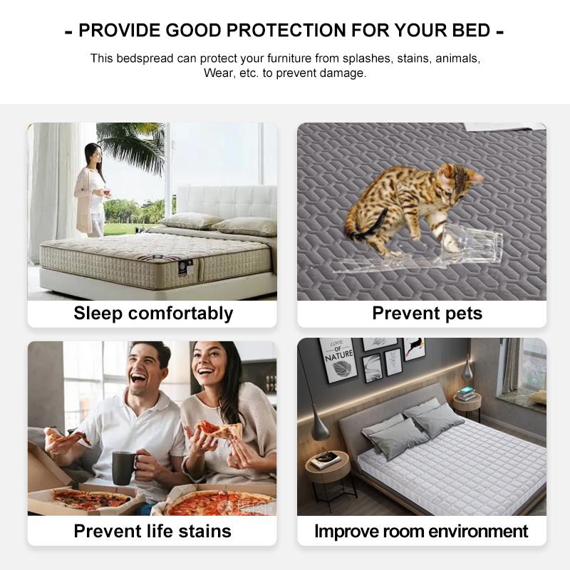 Product Introduction of Waterproof Jacquard Mattress Cover Pad Protector Breathable Durable Fitted Sheet Latex Mat Double Thicken Bed Cover180/220x200cm 16