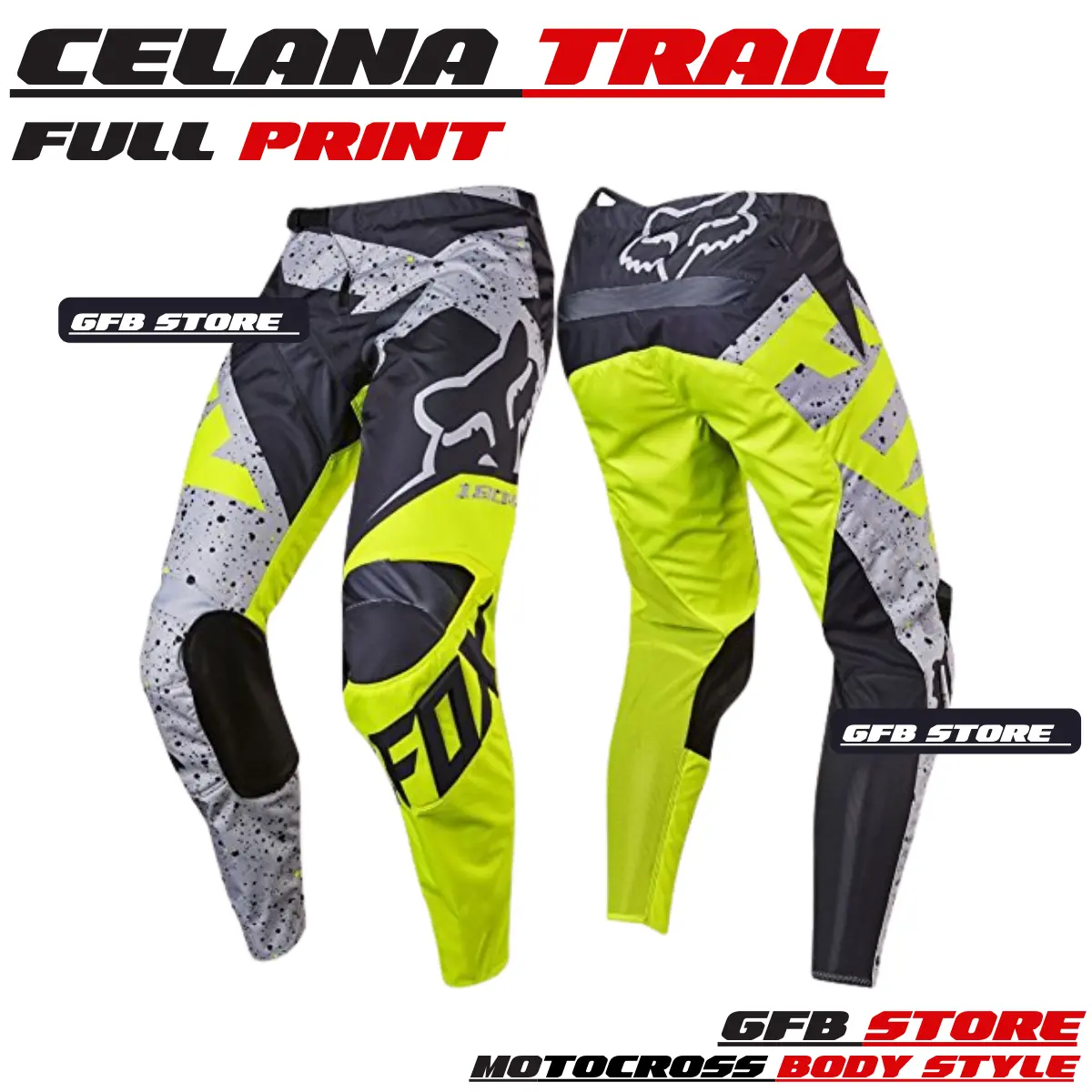 Celana motocross adventure Uniseks FULL PRINT Sport