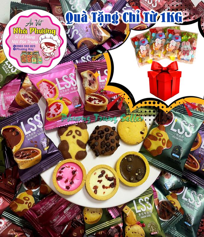[ TẶNG KÈM TÚI KẸO TRÁI CÂY NỘI ĐỊA TRUNG ]Bánh quy LSS nội địa trung 6 vị ( mới ), được trọn vị tuỳ ý, mua 1kg tặng kèm kẹo trái cây nội địa trung -  bánh socola bánh quy Ăn Vặt Food Sô Cô La (ĂN VẶT NHÀ PHƯƠNG)