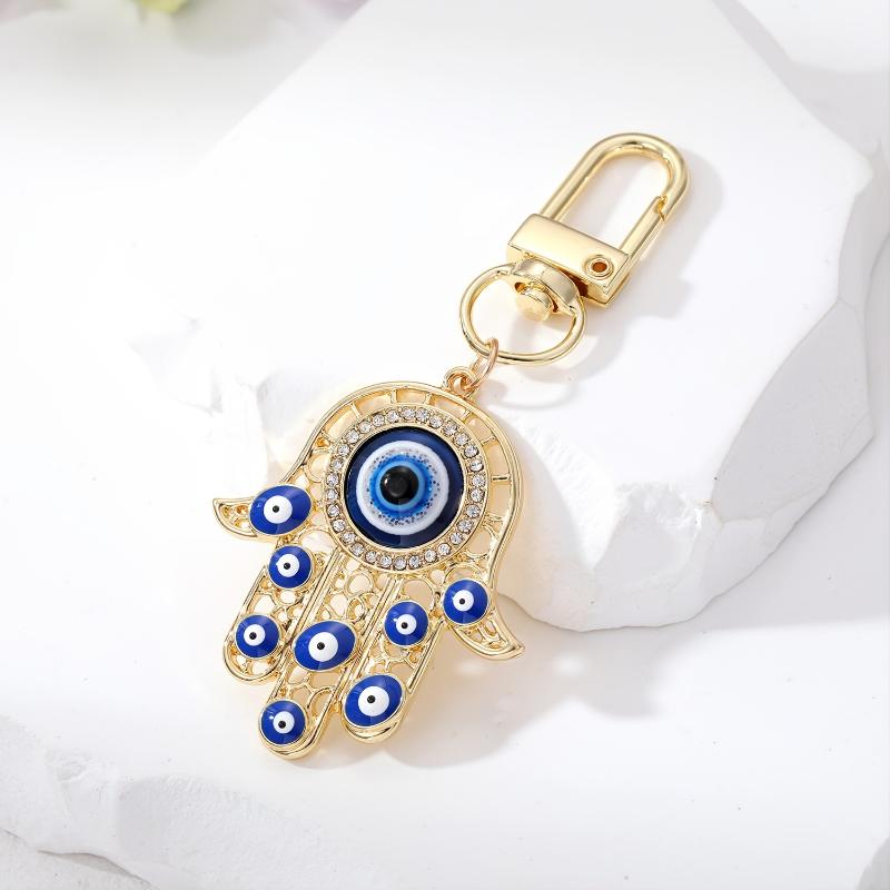 [Fatima Hand Oil Dropper Keychain] Vintage Fatima Hand Oil Dropper Keychain With Oil Turkish Pendant Keychain Decoration 2