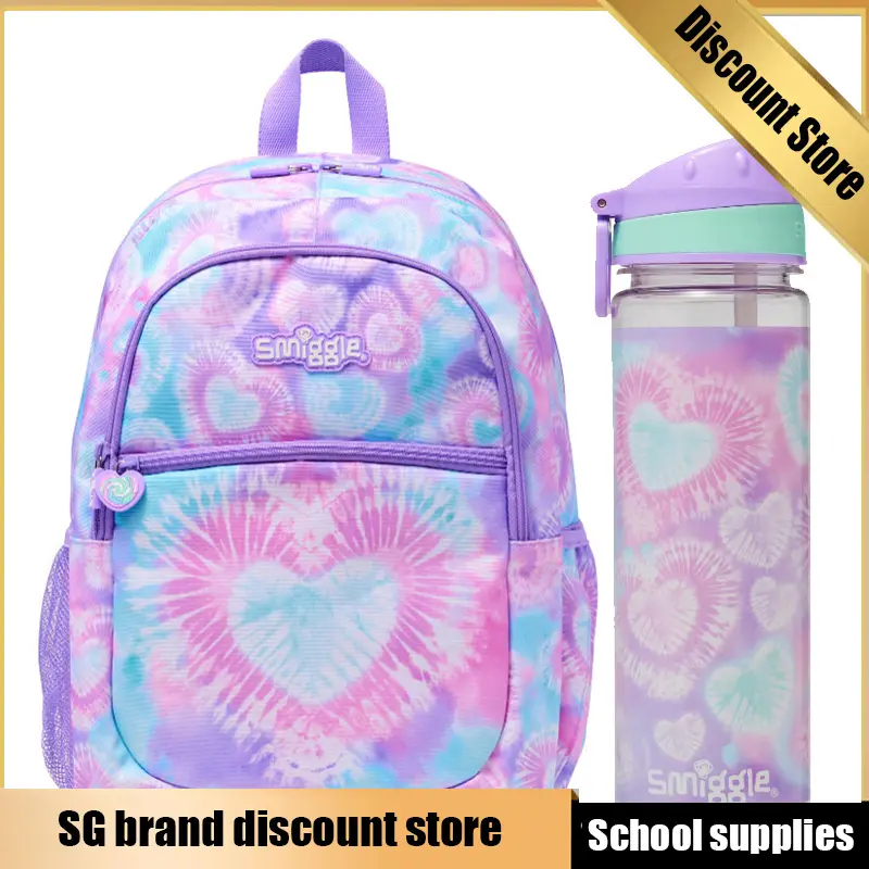 Beg Sekolah Besar, Jenama Smiggle Australia, Beg Galas Kartun Kanak-kanak, Kapasiti Besar, Sesuai untuk Sekolah Rendah, Beg Sekolah, Beg Riadah Luar, Asal