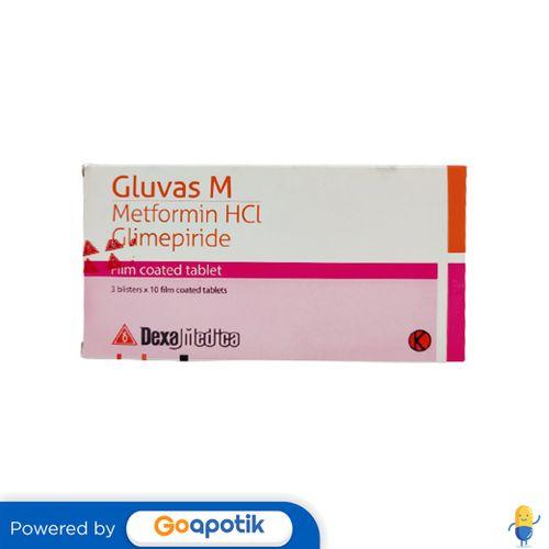Gambar GLUVAS M 2/500 MG BOX 30 TABLET dari Apotek Sari Farma apt by GoA Kota Administrasi Jakarta Timur Tokopedia