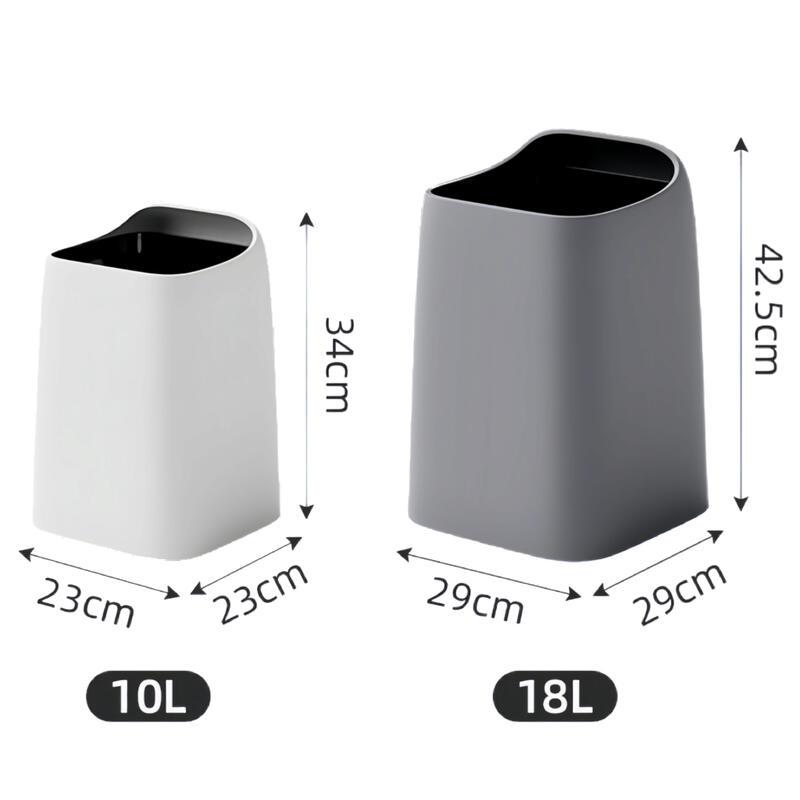 Product Introduction of Household Trash Can Living Room Bedroom Double-layer High-value Large Bin Kitchen Toilet New Style Light Without Cover 8