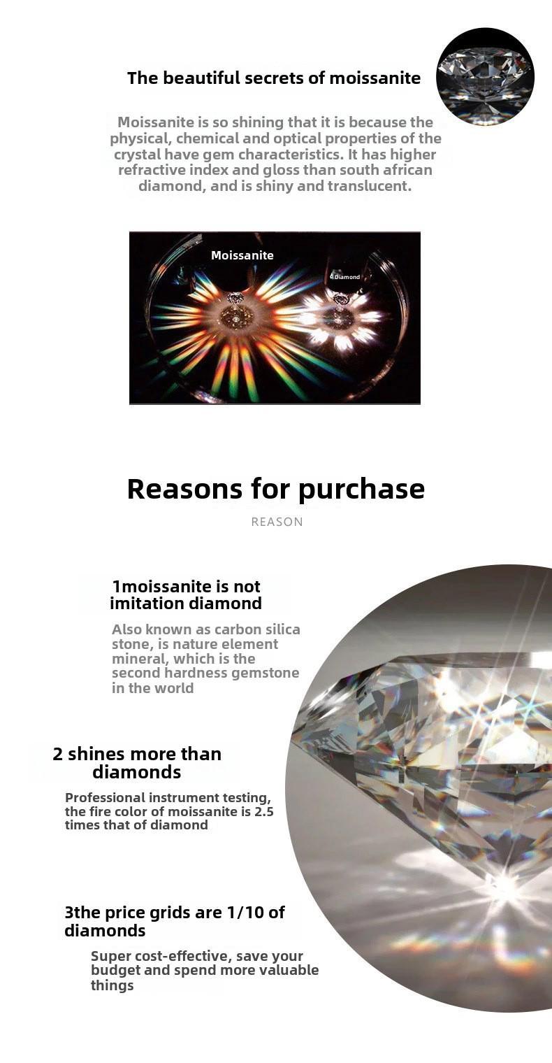 Product Introduction of XL77  S925 Sterling Silver Pendant Clavicle Chain Diamond Necklace Classic Simple 1 Karat D Color Moissanite Items ဘယက်  ဆွဲကြိုး925 jew erly tsavorite moissanite fine  jewelry promise  ring diamond  ring promise  ring atta  jewelry silver  925 0