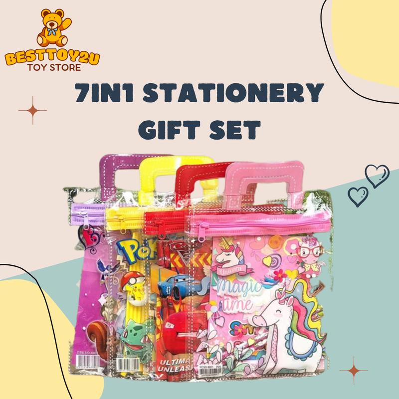 Kids Cartoon Stationery Gift Set 7in1 Birthday Set Goodies Bag Students ...