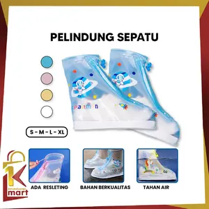 [COD] SM S55 Sarung Pelindung Sepatu Anti Air Rain Cover Anak Unisex Portable Tahan air