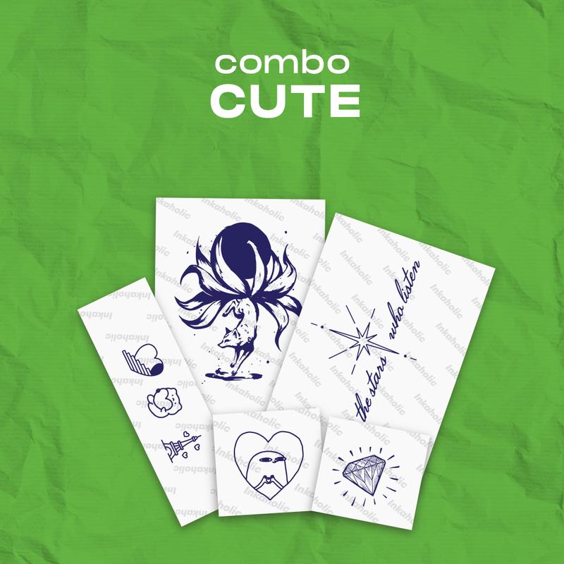 ( Combo Cute ) ( Mua 1 Kèm 1 Mini ) Hình dán Inka, sticker dán nhỏ dáng unisex Inkaholic - Chơi Không Hậu Quả