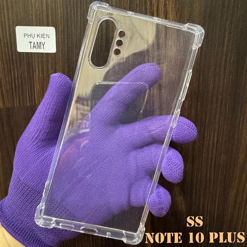 Ốp Lưng Samsung Note 10 Plus Dẻo Trong Suốt Chống Va Đập Có Gù Bảo Vệ 4 Gốc Silicon Cao Cấp Cao Su Phụ Kiện