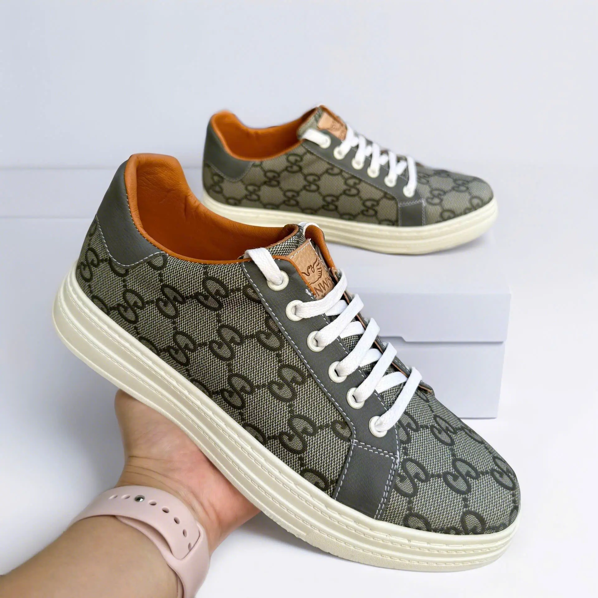 Giày thể thao nam, giày sneaker nam,GA04.1 da sit êm mềm,Đế kếp cao su , kiểu dáng thanh lịch Nhung GA04 Sneaker Đế Bằng Shoes Jean