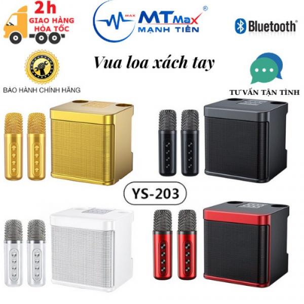 Loa Bluetooth Karaoke, Su-Yosd YS-203, Đi Kèm Với 2 Micro Không Dây, Hiệu Ứng Thay Đổi Giọng Nói, Điều Chỉnh Lặp Lại, Hiệu Ứng Rè, Hiệu Ứng Thay Đổi Âm Tone Giọng Nói Vui Nhộn, Loa Cầm Tay Du Lịch Thời Trang, Thích Hợp Nghe Nhạc Và Hát Karaoke, Củ Loa Kem