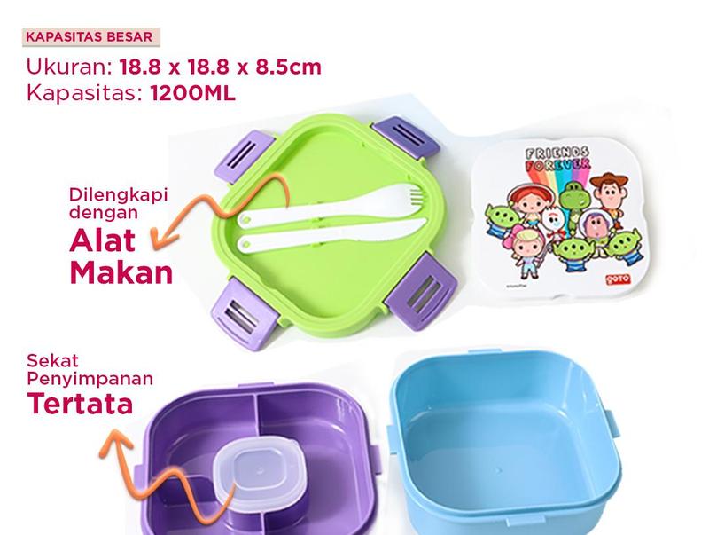 Product Introduction of Goto [COD] Celosia X Disney Lunch Box Kotak Bekal Tempat Makan Anak Sekolah 23
