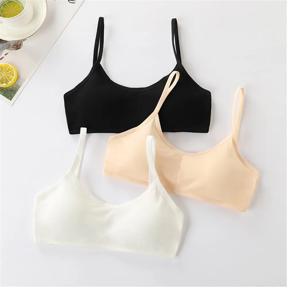 Đồ Lót Bé Gái, Chất Liệu Cotton Nguyên Chất, Thích Hợp Cho Thời Kỳ Phát Triển, Áo Vest Nhỏ Cho Bé Gái, Thích Hợp Cho Trẻ Lớn, Học Sinh Trung Học Cơ Sở, Thích Hợp Cho 12-16 Tuổi, Chống Va Đập, Không Có Vòng Thép, Áo Ngực Thể Thao Chống Sốc