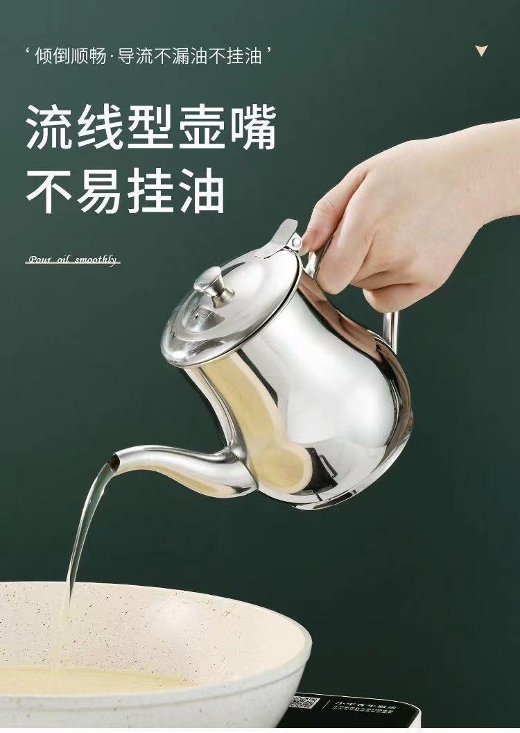 Product Introduction of Bình Đựng Dầu Gia Dụng, Chất Liệu Thép Không Gỉ 304, Bình Đựng Dầu Nhà Bếp, Chống Rò Rỉ, Bình Đổ Dầu, Bình Anshi, Tặng Kèm Túi Rác Và Bao Rác 8