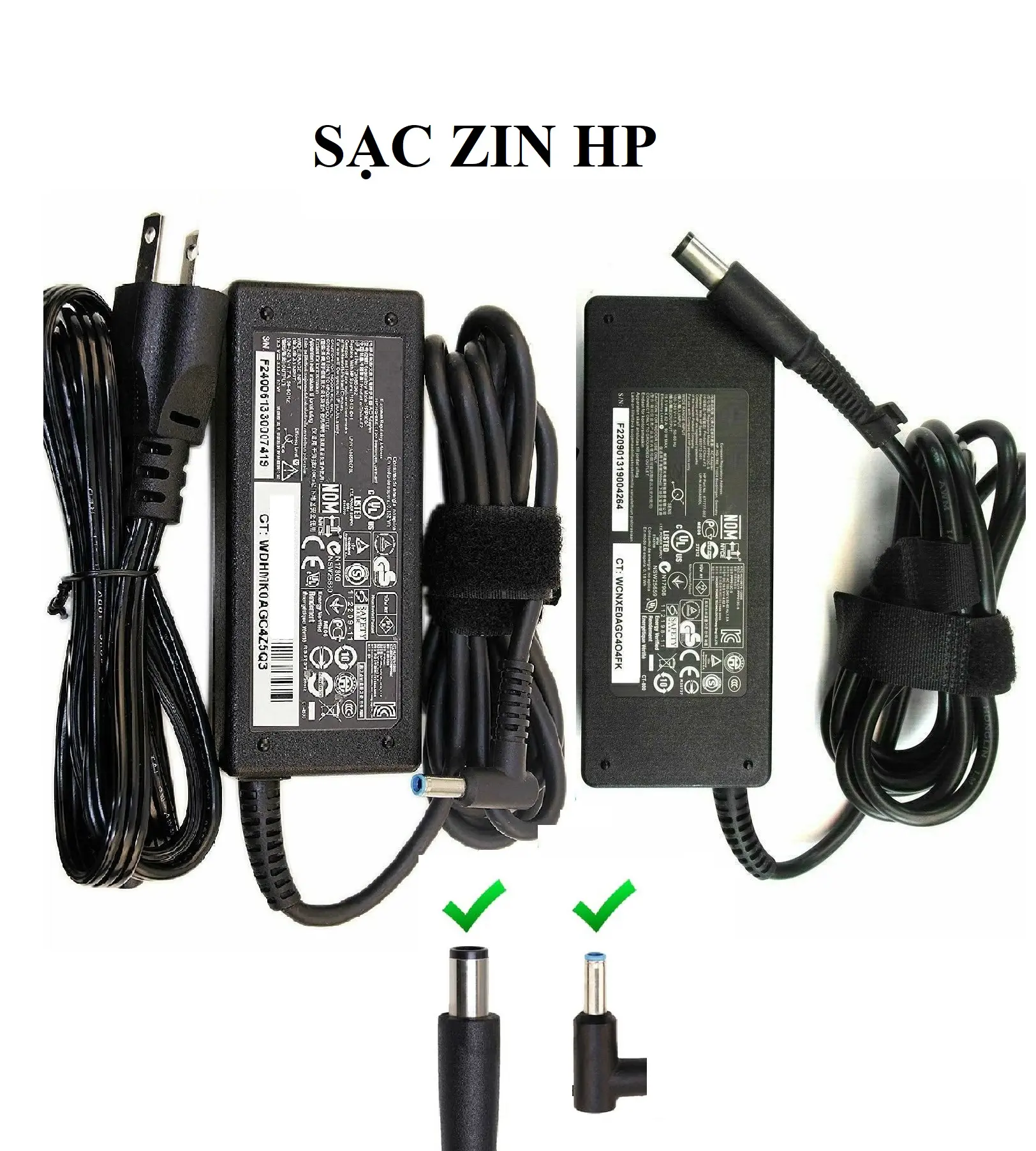 Sạc zin dùng cho laptop HP Chân To Chân Nhỏ probook Elitebook Envy Spectre 19V mới 100%