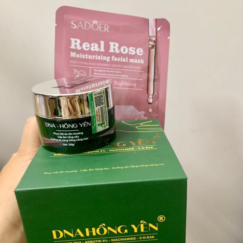 Kem dưỡng da DNA Hồng Yến Phan An Green 30G  tặng kèm Mặt Nạ cấp ẩm dưỡng trắng da