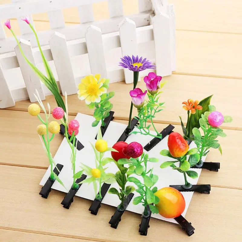Kẹp Tóc Cỏ, Đầu Dài, Kẹp Tóc Cỏ, Phụ Kiện Tóc Dễ Thương, Bán Vui Nhộn, Bán Chạy