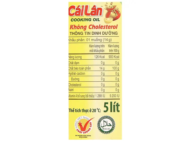 Dầu Ăn Cái Lân Can 5 Lít + 1 gói cà phê ống good morning Trần Quang 20g 2
