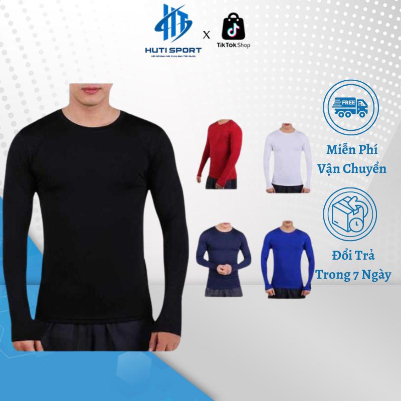 Áo Giữ Nhiệt Nam Thể Thao, Áo Lót Trong Thun Ôm Body Tay Dài Tập Gym Đá Bóng Sport