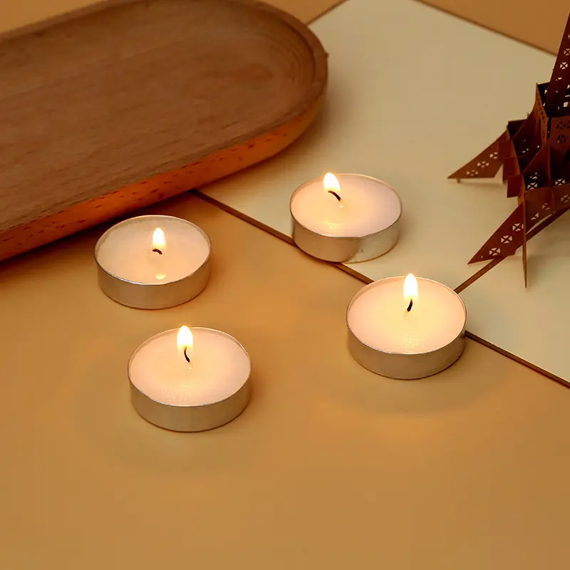 A907 - Paket 10 pcs Lilin Pembakar Minyak Aromaterapi Tidak Beraroma - Unscented Candle Light in Cup Tanpa Asap 6