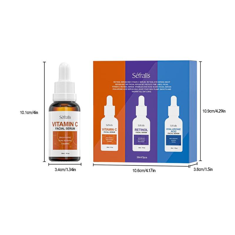 Product Introduction of Lifting Glowing Serums, 3 Counts Moisturizing & Firming Facial Serums for Reducing The Look Or The Signs Of Aging, Skincare Sets 19