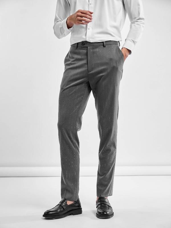 OWEN - Quần tây Nam chất liệu TR Spandex kiểu dáng Trendy màu Ghi QD231260