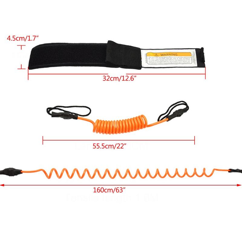 Product Introduction of Surfing Safety Hand Rope Boat Safety Paddle Stand Up Paddle Surfing Safety TPU Hand Rope For Surfboard Surfing Accessories 6