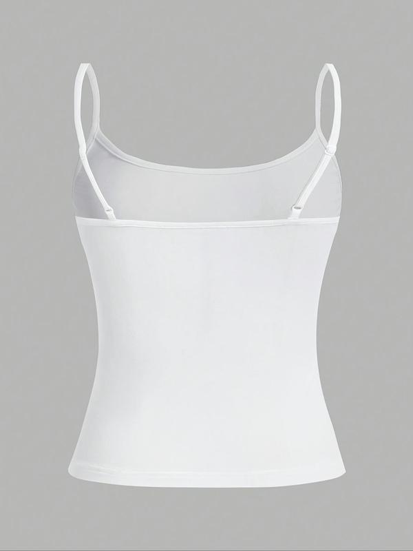 Women's Solid Color  Cami  Top, Casual Sleeveless Top for Daily Wear, Ladies Clothes for All Seasons 4
