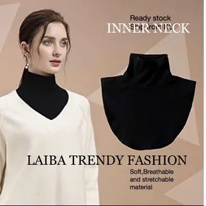 INNER LEHER  | TURTLE NECK & CHEST COVER | FAKE HIGH NECK MANSET LEHER WANITA